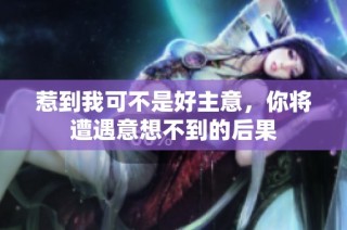 惹到我可不是好主意，你將遭遇意想不到的后果