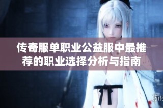 傳奇服單職業(yè)公益服中最推薦的職業(yè)選擇分析與指南