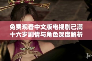 免費觀看中文版電視劇已滿十六歲劇情與角色深度解析