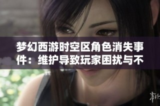 夢幻西游時空區角色消失事件：維護導致玩家困擾與不滿的思考