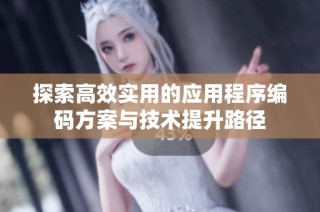 探索高效實用的應用程序編碼方案與技術提升路徑