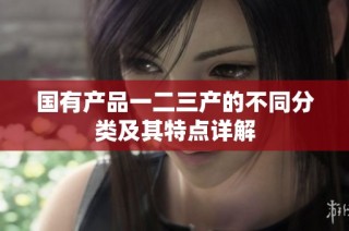 國有產品一二三產的不同分類及其特點詳解