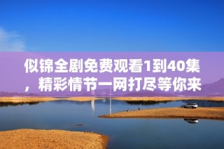 似錦全劇免費觀看1到40集，精彩情節一網打盡等你來觀看