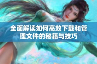 全面解讀如何高效下載和管理文件的秘籍與技巧