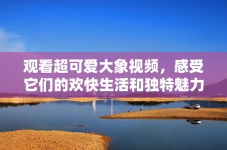觀看超可愛大象視頻，感受它們的歡快生活和獨特魅力