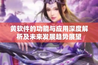 黃軟件的功能與應用深度解析及未來發(fā)展趨勢展望