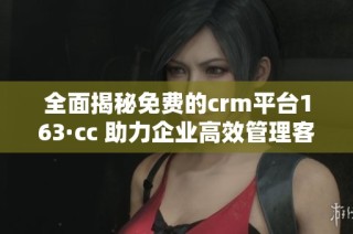 全面揭秘免費的crm平臺163·cc 助力企業高效管理客戶關系