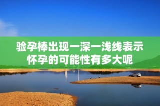 驗孕棒出現(xiàn)一深一淺線表示懷孕的可能性有多大呢