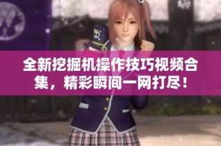 全新挖掘機操作技巧視頻合集，精彩瞬間一網打盡！