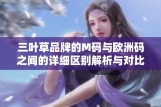 三葉草品牌的M碼與歐洲碼之間的詳細區別解析與對比指南