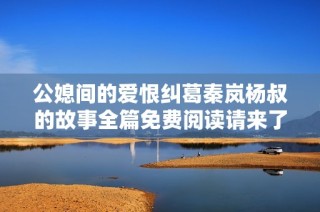 公媳間的愛恨糾葛秦嵐楊叔的故事全篇免費閱讀請來了解