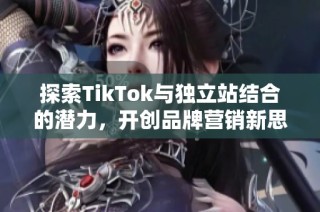 探索TikTok與獨立站結合的潛力，開創品牌營銷新思路