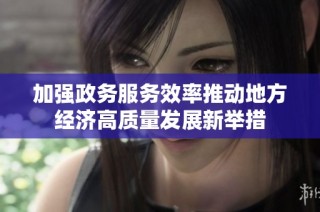 加強政務服務效率推動地方經濟高質量發(fā)展新舉措