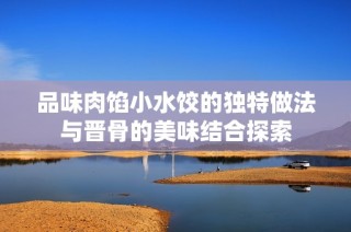 品味肉餡小水餃的獨特做法與晉骨的美味結合探索