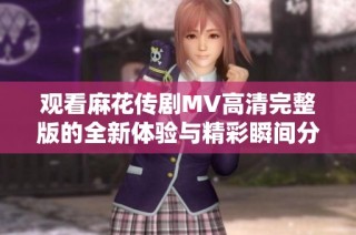觀看麻花傳劇MV高清完整版的全新體驗與精彩瞬間分享
