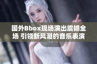 國外Bbox現場演出震撼全場 引領新風潮的音樂表演體驗