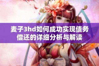 麥子3hd如何成功實現債務償還的詳細分析與解讀