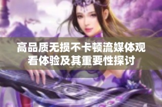 高品質無損不卡頓流媒體觀看體驗及其重要性探討