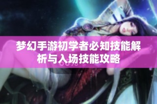 夢幻手游初學者必知技能解析與入場技能攻略