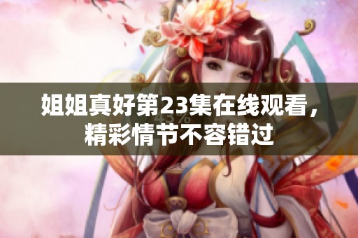 姐姐真好第23集在線觀看，精彩情節(jié)不容錯(cuò)過