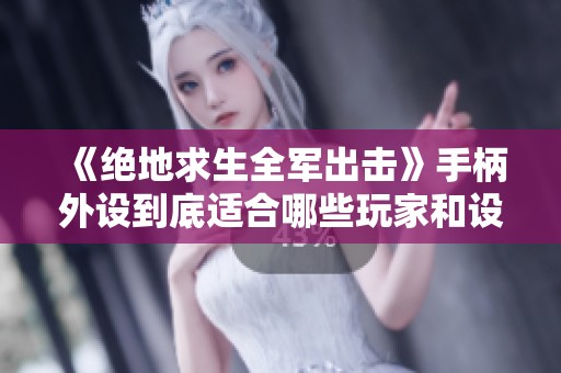 《絕地求生全軍出擊》手柄外設(shè)到底適合哪些玩家和設(shè)備呢