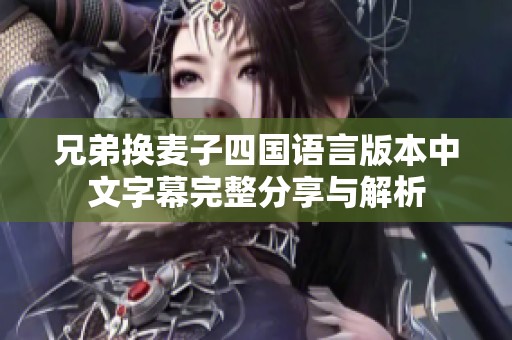 兄弟換麥子四國語言版本中文字幕完整分享與解析