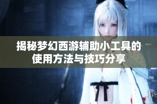 揭秘夢幻西游輔助小工具的使用方法與技巧分享