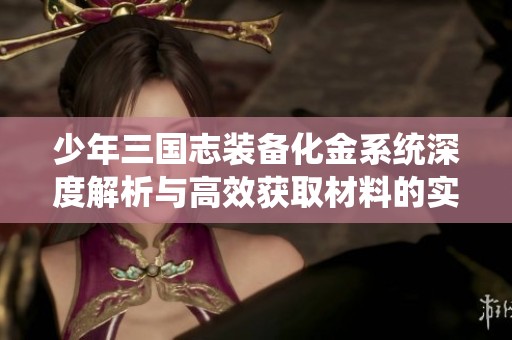 少年三國(guó)志裝備化金系統(tǒng)深度解析與高效獲取材料的實(shí)用策略
