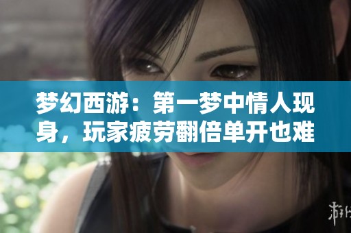 夢幻西游：第一夢中情人現(xiàn)身，玩家疲勞翻倍單開也難追逐