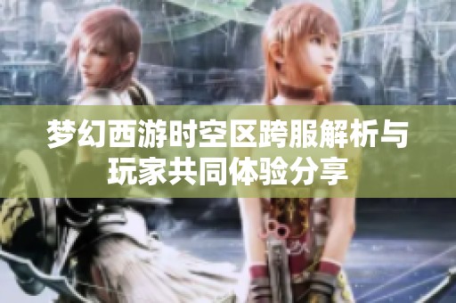 夢幻西游時空區跨服解析與玩家共同體驗分享