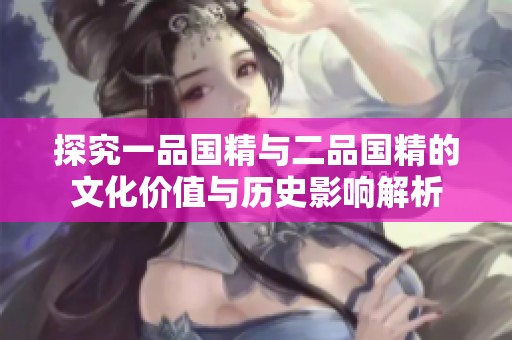 探究一品國精與二品國精的文化價值與歷史影響解析
