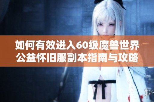 如何有效進入60級魔獸世界公益懷舊服副本指南與攻略