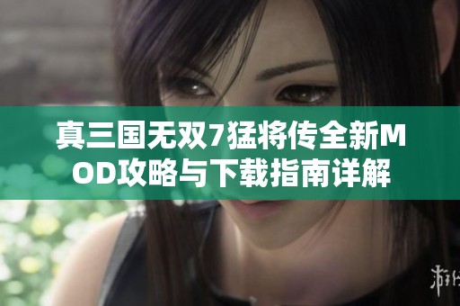 真三國無雙7猛將傳全新MOD攻略與下載指南詳解