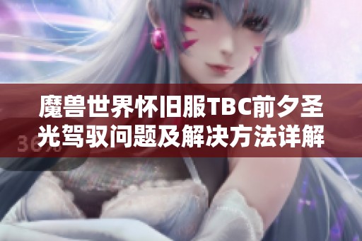 魔獸世界懷舊服TBC前夕圣光駕馭問題及解決方法詳解