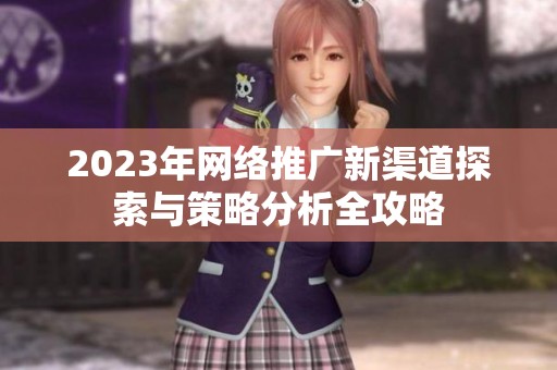 2023年網絡推廣新渠道探索與策略分析全攻略