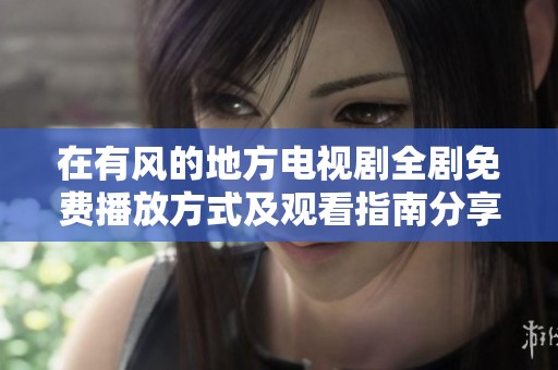 在有風的地方電視劇全劇免費播放方式及觀看指南分享