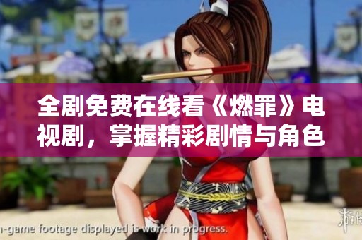 全劇免費在線看《燃罪》電視劇，掌握精彩劇情與角色發展！